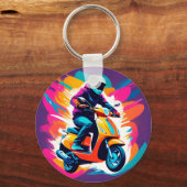 Farbenprägung eines Reisenden Schlüsselanhänger (Rückseite)