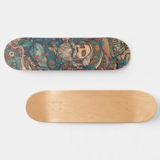Farbenpsychedelischer Nemo Skateboard (Horizontal)