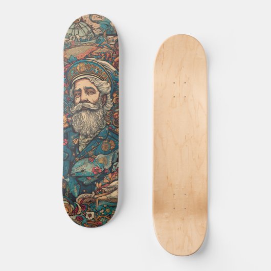 Farbenpsychedelischer Nemo Skateboard (Vorderseite)