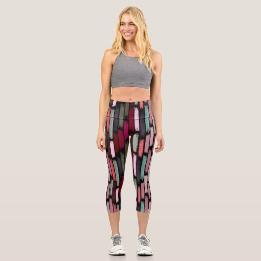 Farbenregen 3 capri leggings (Vorderseite)