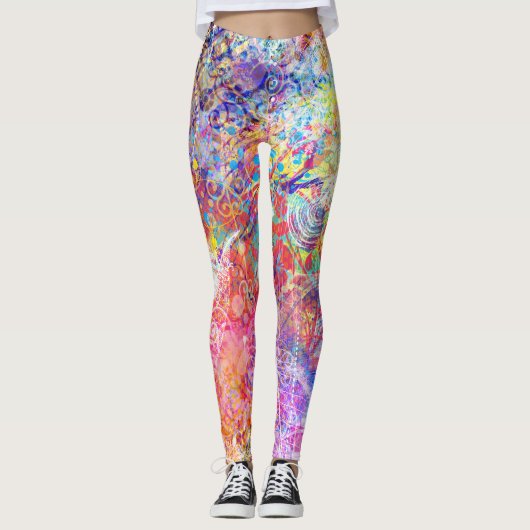 Farbenregen Leggings (Vorderseite)