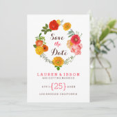 Farbenregen von Blume - Save the Date (Stehend Vorderseite)