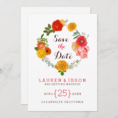 Farbenregen von Blume - Save the Date (Vorne/Hinten)