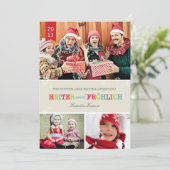 Farbenreich Foto Weihnachtskarte Feiertagskarte (Stehend Vorderseite)