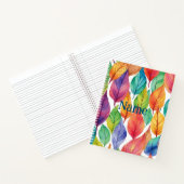 Farbenreiche Blätter Naturemuster Name Notizblock (Innenseite)