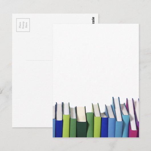 Farbenreiche Bücher Postkarte (Vorne/Hinten)