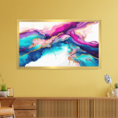 Farbenreiche Farbtöne moderne abstrakte Kunst Leinwanddruck (Insitu (Wohnzimmer))