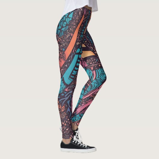 Farbenreiche Gemusterte Leggings (Rechts)