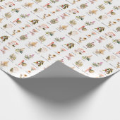 Farbenreiche Illustrationsverpackung der Kräuter Geschenkpapier (Ecke)