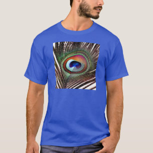 Farbenreiche Kupfer-Pfauenfeder T-Shirt