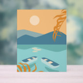 Farbenreiche Landschaft Acrylschild (Neutral)