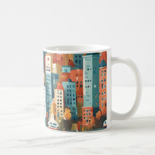 Farbenreiche Stadt Kaffeetasse