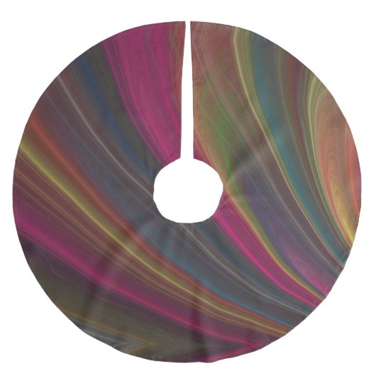 Farbenreiche weiche Sandwellen Polyester Weihnachtsbaumdecke (Vorderseite)