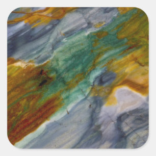 Farbenreicher Piute-Jasper Quadratischer Aufkleber
