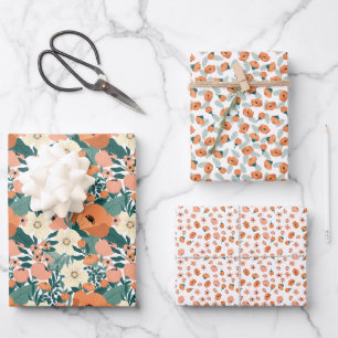 Farbenreicher Sommerflor Geschenkpapier Set