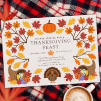 Farbenreicher Truthahn Herbstblatt Thanksgiving-Di