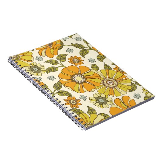 Farbenreiches, großes handGezeichnet, blühendes Vi Notizblock (Rechte Seite)