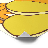 Farbenreiches, großes handGezeichnet, blühendes Vi Poster (Ecke)