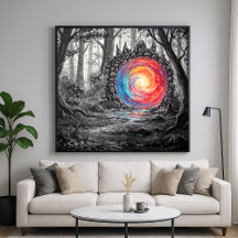 Farbenreiches Realmportal - Fantasy Illustration S