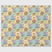 Farbenreiches tiermotiv Papiertuch Geschenkpapier (Flach)
