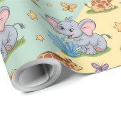 Farbenreiches tiermotiv Papiertuch Geschenkpapier (Rolleneckpunkt)