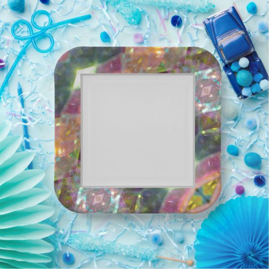 Farbenriss Pappteller (Party)