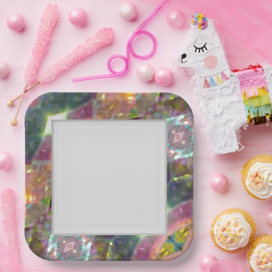 Farbenriss Pappteller (Party)