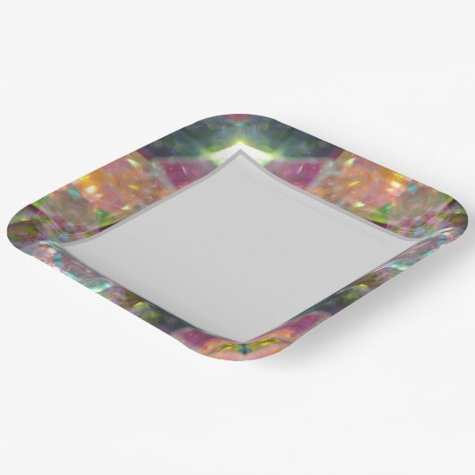 Farbenriss Pappteller (Gewinkelt)