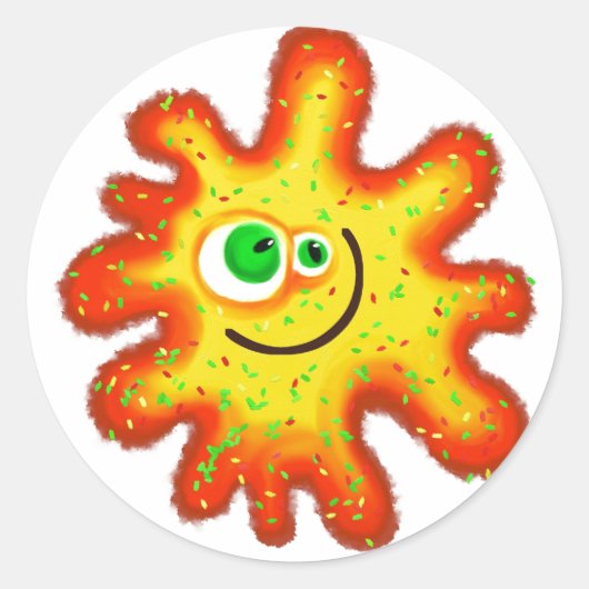 Farbenröhre Runder Aufkleber (Vorderseite)