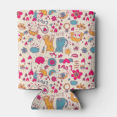 Farbenromantisches Muster Dosenkühler (Rückseite)