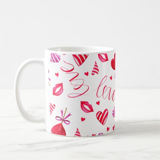 Farbenromantisches Muster Kaffeetasse (Links)