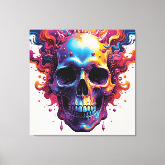 Farbenschädel Leinwanddruck (Vorderseite)