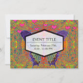 Farbenschmetterling Einladung (Rückseite)