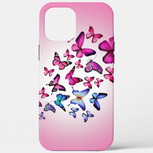 Farbenschmetterling, fliegend, farbenfroh Case-Mate iPhone hülle (Rückseite)