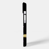 Farbenschmetterling Gold Custom Monogram Case-Mate iPhone Hülle (Rückseite / Links)