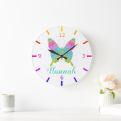 Farbenschmetterling Große Wanduhr (Zuhause)
