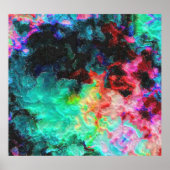 Farbenspiel: Abstrakte Aquarellkunst Poster (Vorne)