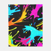 Farbenspiel: Abstrakte Kunst Fleecedecke (Vorderseite)