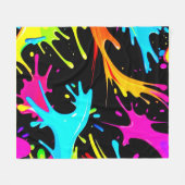 Farbenspiel: Abstrakte Kunst Fleecedecke (Vorderseite (Horizontal))