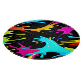 Farbenspiel: Abstrakte Kunst Schneidebrett (Ecke)