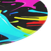 Farbenspiel: Abstrakte Kunst Schneidebrett (Ecke)