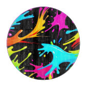 Farbenspiel: Abstrakte Kunst Schneidebrett (Vorderseite)