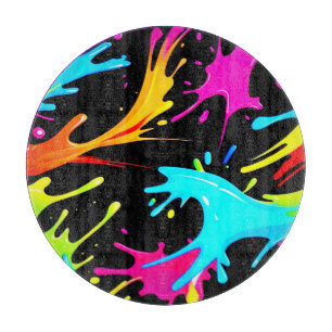 Farbenspiel: Abstrakte Kunst Schneidebrett