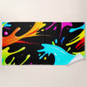 Farbenspiel: Abstrakte Kunst Strandtuch (Vorderseite)