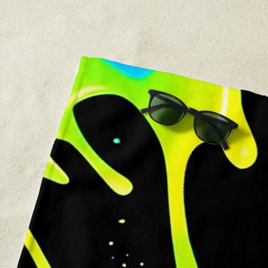 Farbenspiel: Abstrakte Kunst Strandtuch (Beispiel)