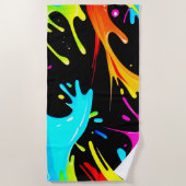 Farbenspiel: Abstrakte Kunst Strandtuch (Vorderseite)