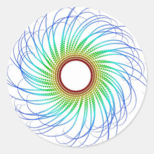Farbenspirale Runder Aufkleber