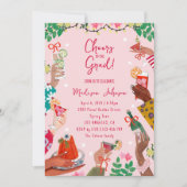 Farbensprühende Gratulation zur Abitur-/Abschlussf Einladung (Vorderseite)