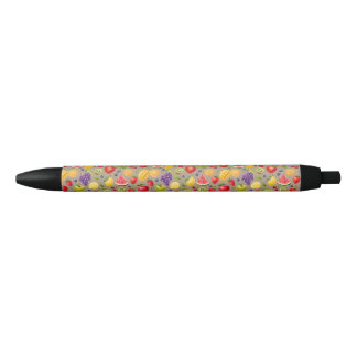 Farbenstift mit fruchtigem Muster (Braune Basis) Kugelschreiber