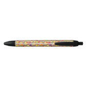 Farbenstift mit fruchtigem Muster (Braune Basis) Kugelschreiber (Rückseite)